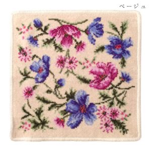 Enjeau ハンカチ 【マリー】 タオルハンカチ シェニール織 23cm 花柄