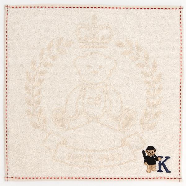 blooming グレート・ブリティッシュ・テディベア イニシャル タオルハンカチ K