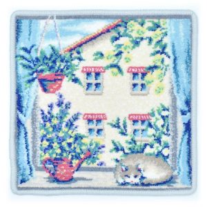 Enjeau ナチュラルシリーズ【ビスタ】ハンカチ レディース タオルハンカチ シェニール織 23cm