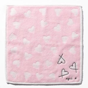 agnes b. ハンカチ KD40 SERVIETTE ハートハンドタオル レディース