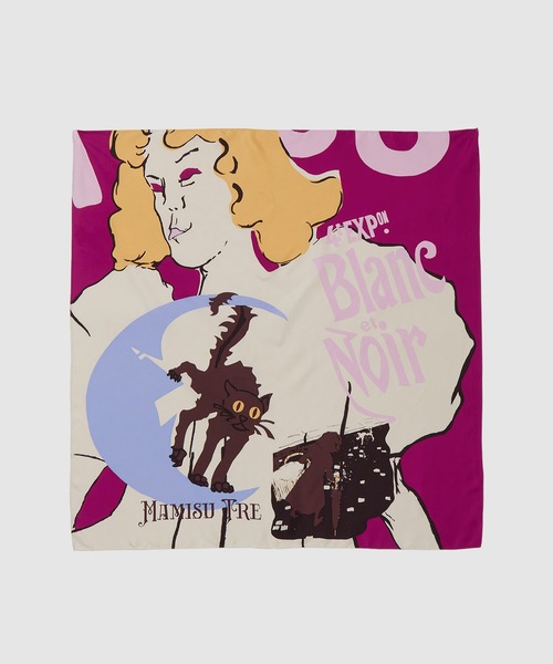 ROPE' スカーフ バンダナ ロートレックグラフィカルシルクスカーフ レディース - 画像 (3)