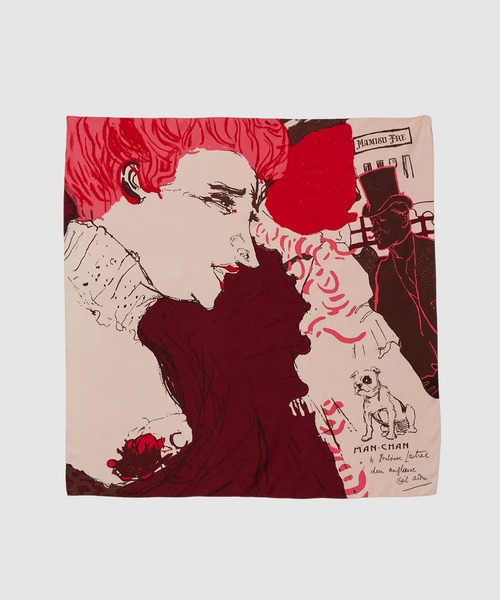 ROPE' スカーフ バンダナ ロートレックグラフィカルシルクスカーフ レディース