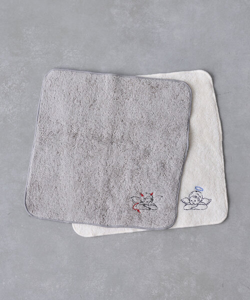 BIRTHDAY BAR ハンカチ 天使と悪魔 刺繍タオルハンカチ レディース メンズ - 画像 (5)