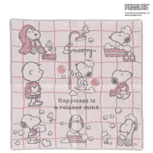 PEANUTS ハンカチ 三重ガーゼンハンカチ 「バスタイム」 レディース メンズ