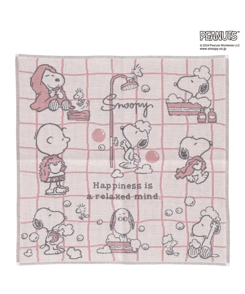 PEANUTS ハンカチ 三重ガーゼンハンカチ 「バスタイム」 レディース メンズ - 画像 (3)
