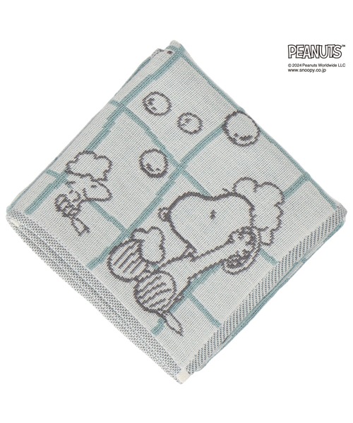 PEANUTS ハンカチ 三重ガーゼンハンカチ 「バスタイム」 レディース メンズ - 画像 (4)