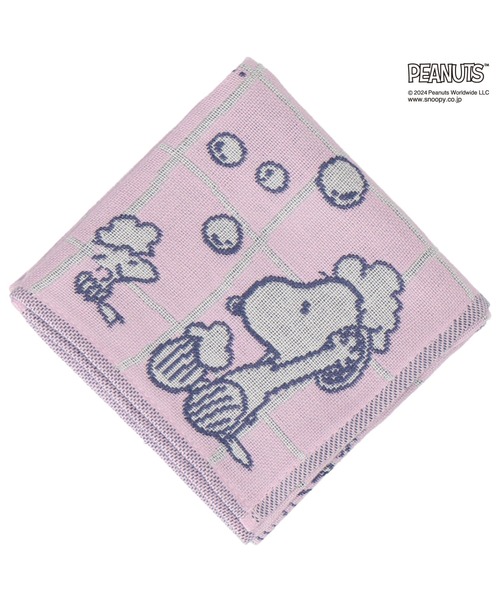 PEANUTS ハンカチ 三重ガーゼンハンカチ 「バスタイム」 レディース メンズ - 画像 (5)