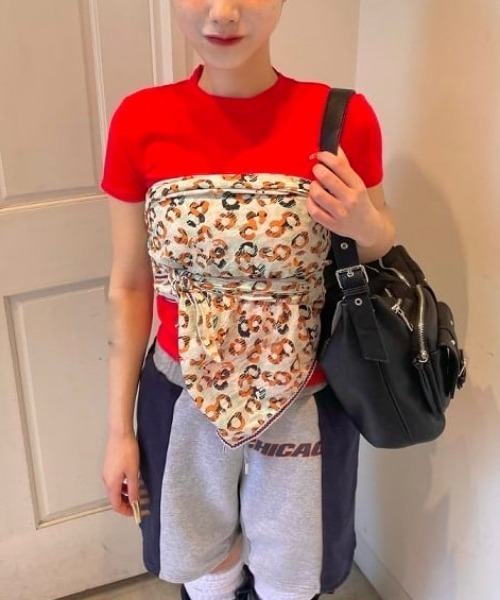 Ray BEAMS スカーフ バンダナ POM Amsterdam / Leopard Lush Shawl レディース - 画像 (3)