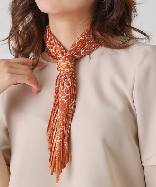 COUP DE CHANCE スカーフ バンダナ アラベスクプリーツスカーフ/旬カラー/バックやヘアにもアレンジ レディース - 画像 (7)
