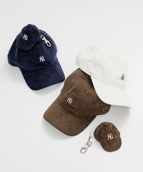 FREAK'S STORE キーホルダー New Era × STORE/ニューエラ 別注 コーデュロイ ロゴキャップ チャーム - 画像 (4)
