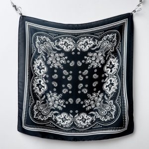 MAISON SELECT スカーフ バンダナ 7B28 大判 ヘッドスカーフ バンダナ風スカーフ 70cm×70cm ペイズリー レディース