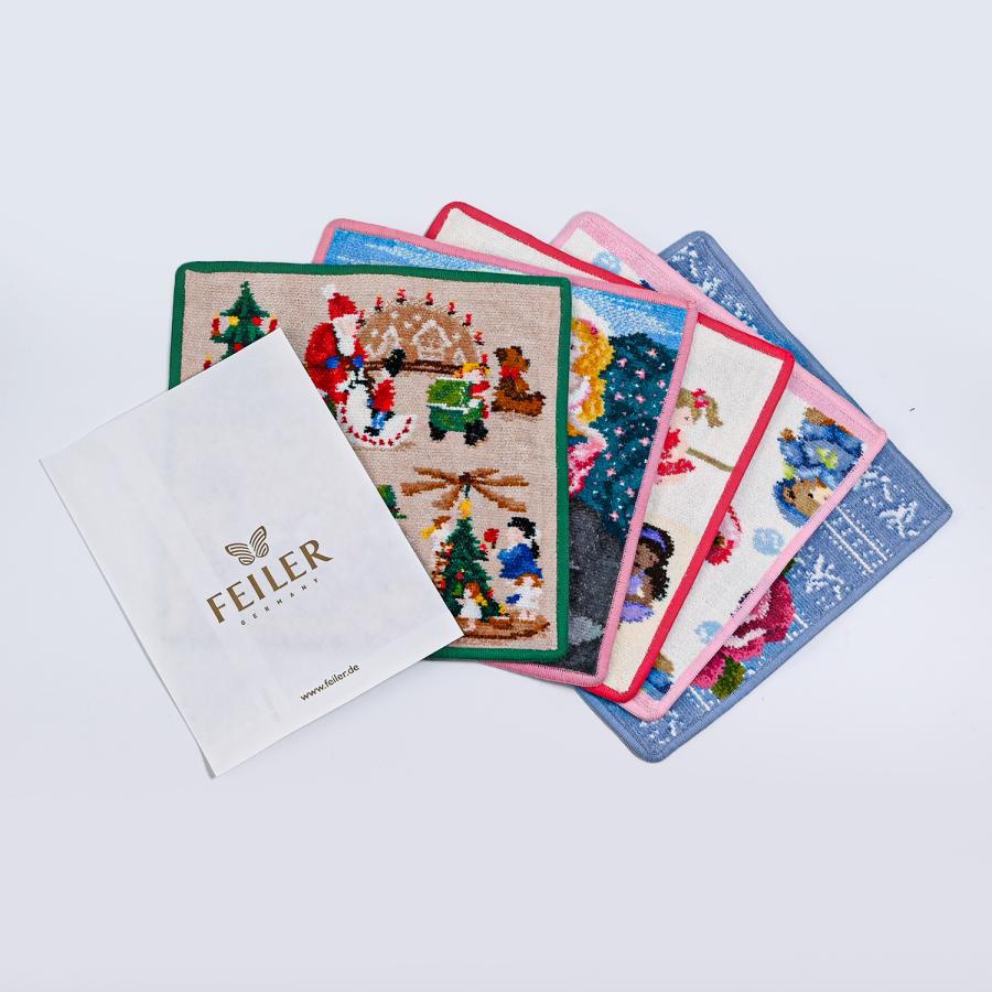 feiler 並行輸入品 フェイラー FEILER ハンカチ ハンドタオル 30cm×30cm ローズドリーム ブラック ボルドー シュニール織【刺しゅう名入れ可有料】 - 画像 (3)