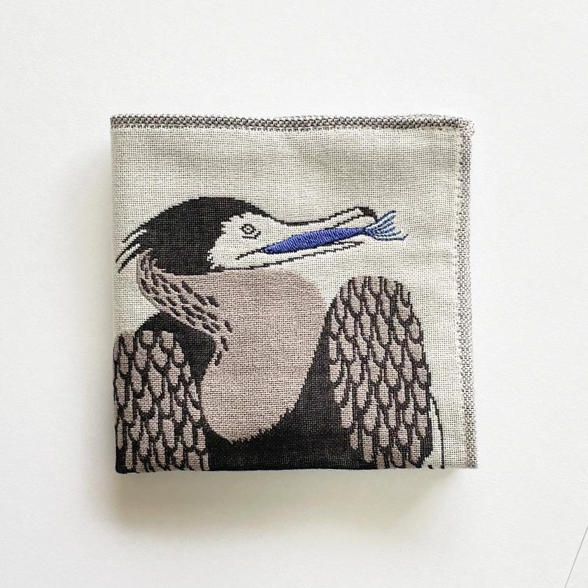 ガーゼハンカチ 川鵜 moritaMiW 3重ガーゼ dodo カワウ 送料200円 1万円以上送料無料 - 画像 (2)