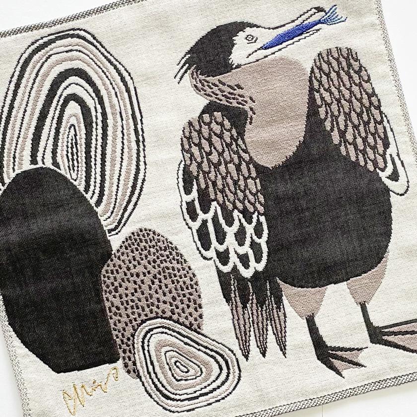 ガーゼハンカチ 川鵜 moritaMiW 3重ガーゼ dodo カワウ 送料200円 1万円以上送料無料 - 画像 (3)