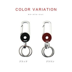 カラビナ キーホルダー メンズ レディース ストラップ ブラス キーリング OMUDA