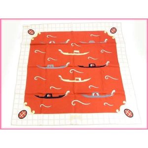 ブルガリ スカーフ レディース ベージュ×レッド 中古