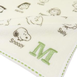 PEANUTS スヌーピー グッズ ミニタオル ピーナッツ キャラクター イニシャルミニタオル M