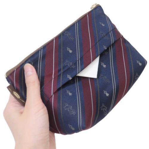 ムーミン 北欧 キャラクター コスメポーチ ジャガードティッシュポーチ スナフキン&リトルミイ ワタナベ