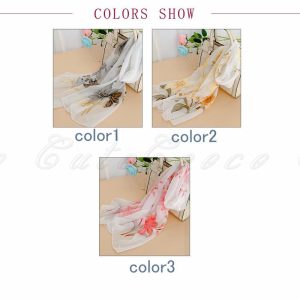 送料無料 ロングスカーフ 150cm*50cm レディース 長スカーフ ストール スカーフ マフラー 首巻き 大判 小物 アクセサリー 夏  母の日 シフォン ふんわり