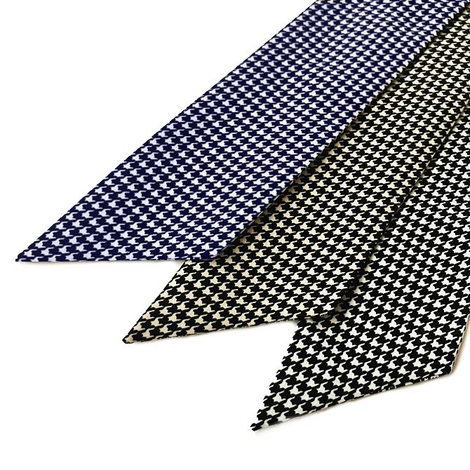 スカーフ メンズ レディース リボンタイ ボウタイ ナロー 千鳥格子 チェック 柄 5cm幅 手結び 日本製 メール便配送 dplus arts - 画像 (3)