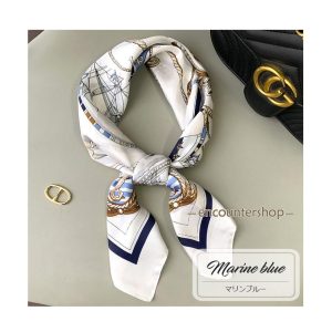 スカーフ 大判 レディース アイスシルク 乗馬柄 航海柄 クラシックデザイン  手触りいい 出産お祝い ギフト お返し プレゼント 送別会 女性 ミセス お礼 内祝い