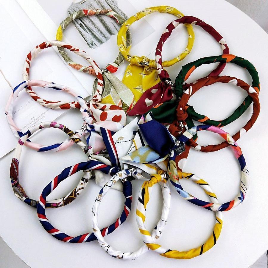 【大特価】スカーフ マグネット式 ワンタッチ シルクタッチ 簡単 ネックレス風 チョーカー風 レディース アクセサリー おしゃれ きれいめ エレガント か