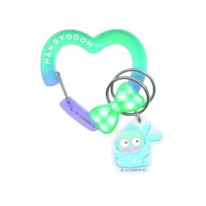 sanrio クラックス チャームツキアクリルカラビナ ハンギョドン H105×W60×D20mm アクリル 金属 グラデーションリボン バッグチャーム かわいい