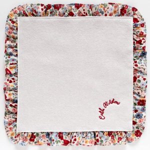 Cath Kidston キャス キッドソン 大判 フリルタオルハンカチ(28cm)LOVE DITSY グレー