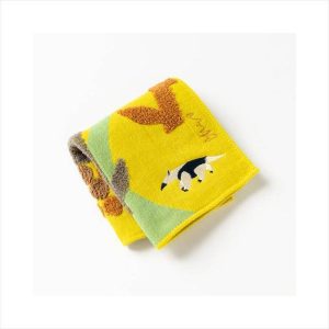 楠橋紋織 moritaMiW ガーゼパイルハンカチ 歩く仔シリーズ アリクイと踊る花