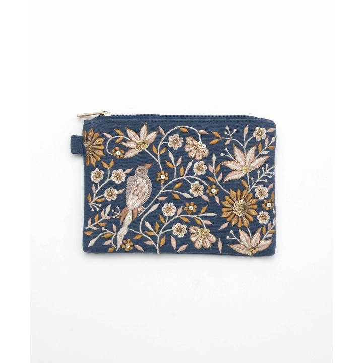 花鳥ビーズ刺繍 ティッシュケース ポーチ - 画像 (6)