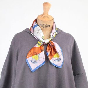 manipuri マニプリ スカーフ 65x65 シルク プリント 爆買