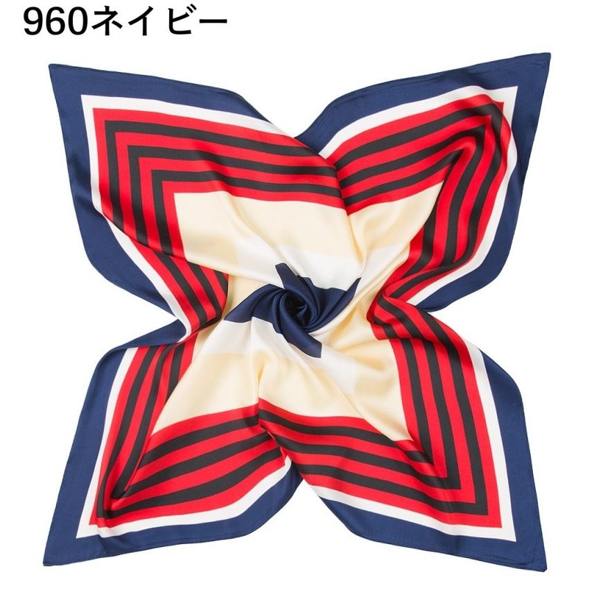 スカーフ 正方形 レディース バンダナ バッグスカーフ アレンジ多数 カラフル 鮮やか ストライプ ドット ハート リボン おしゃれ かわいい きれい - 画像 (2)