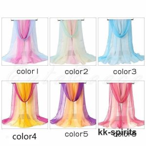 ロングスカーフ レディース マフラー ストール 首巻き グラデーション シフォン ふんわり 軽い 贈り物 春夏秋 きれいめ おしゃれ