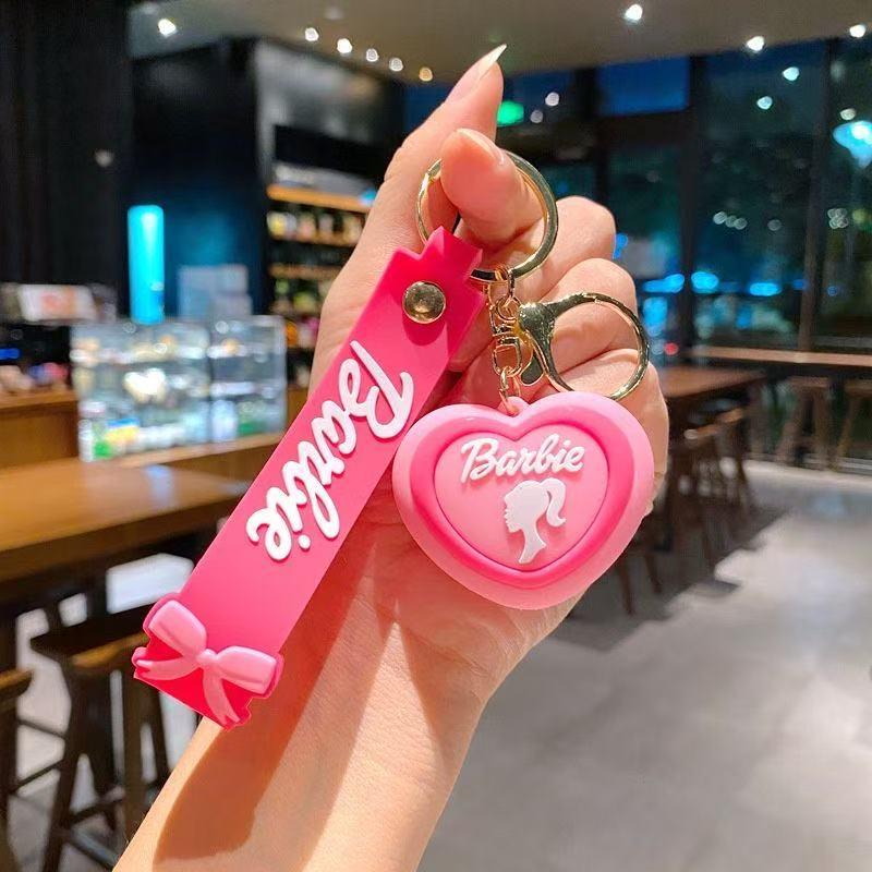 2点セット キーホルダー ストラップ ぬいぐるみ バービー風 barbie グッズ ピンク ローズピンク Y2K - 画像 (2)