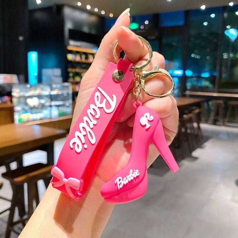 2点セット キーホルダー ストラップ ぬいぐるみ バービー風 barbie グッズ ピンク ローズピンク Y2K - 画像 (3)