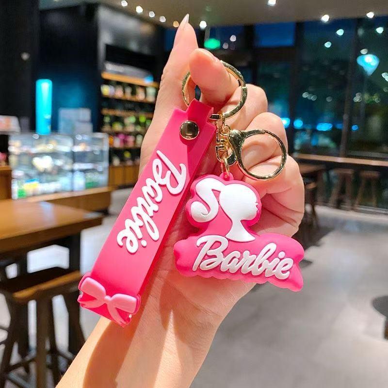 2点セット キーホルダー ストラップ ぬいぐるみ バービー風 barbie グッズ ピンク ローズピンク Y2K - 画像 (5)