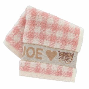 PAUL&JOE ポール ＆ ジョー アクセソワ ハンカチ・S ＜チェック・ヌネット / ピンク＞ハンドタオル ネコ ねこ 猫 キュート デザイン 可愛い 小さめ ギフト