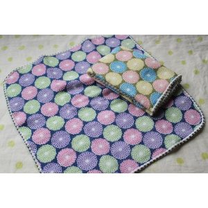 【メール便お届】今治・コンテックス　和柄・はいから　タオルハンカチ　伝統柄・モダン柄　25×25cm　ギフト・プレゼント　菊/緑系・紺色系