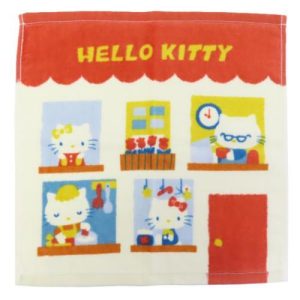 ハローキティ プリントウォッシュタオル サンリオ ハンドタオル キャラクター