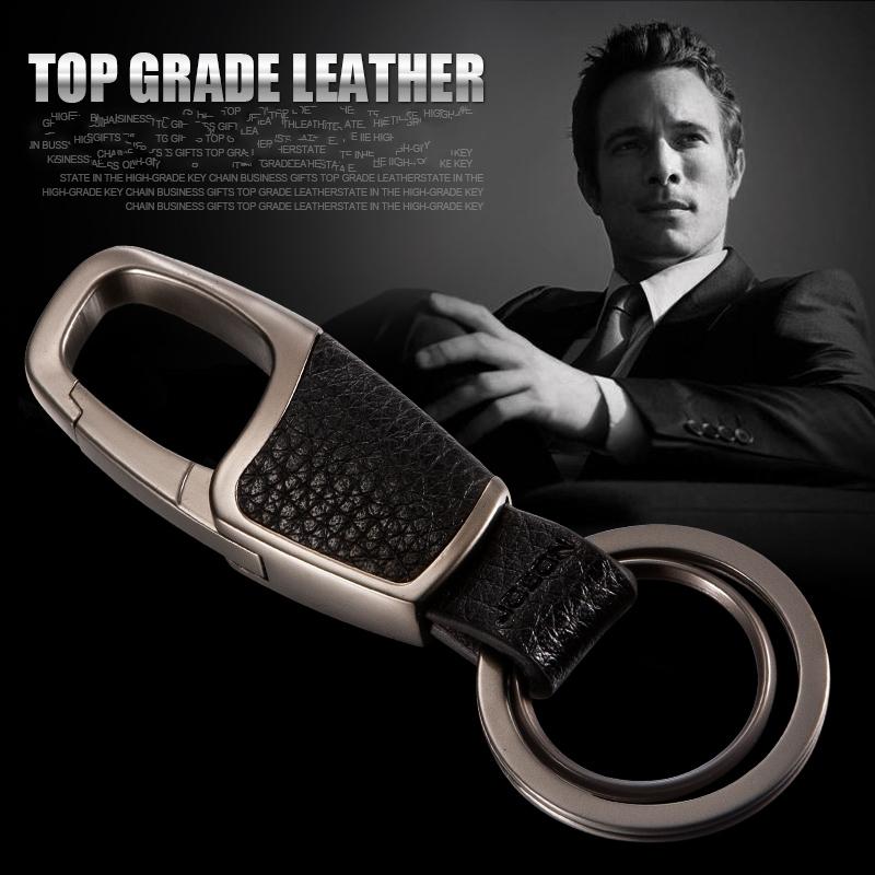 キーホルダー キーリング メッキ 紛失防止 シンプル オシャレ 男性 ベルト取り付け 車 家 鍵 ダブルリング Wリング式 キーチェーン 金属 スマートキー カギ - 画像 (2)