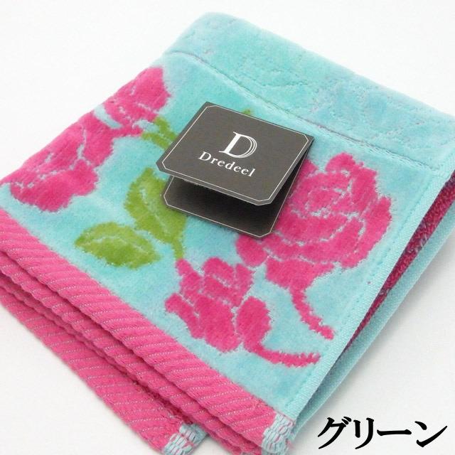 タオル 薔薇柄 ジャガード織 ドレディール ハンカチ バラ柄 ローズ ミニ ハンドタオル 日本製 花柄 レガート 誕生日 - 画像 (3)
