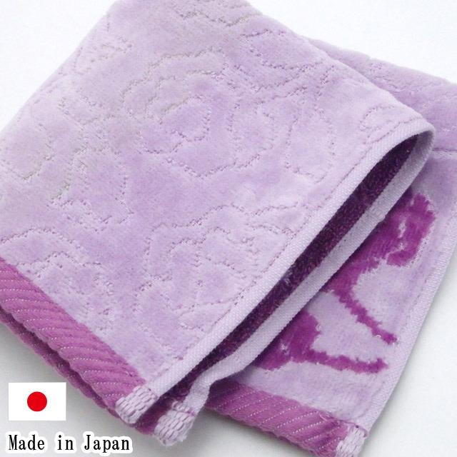 タオル 薔薇柄 ジャガード織 ドレディール ハンカチ バラ柄 ローズ ミニ ハンドタオル 日本製 花柄 レガート 誕生日 - 画像 (4)