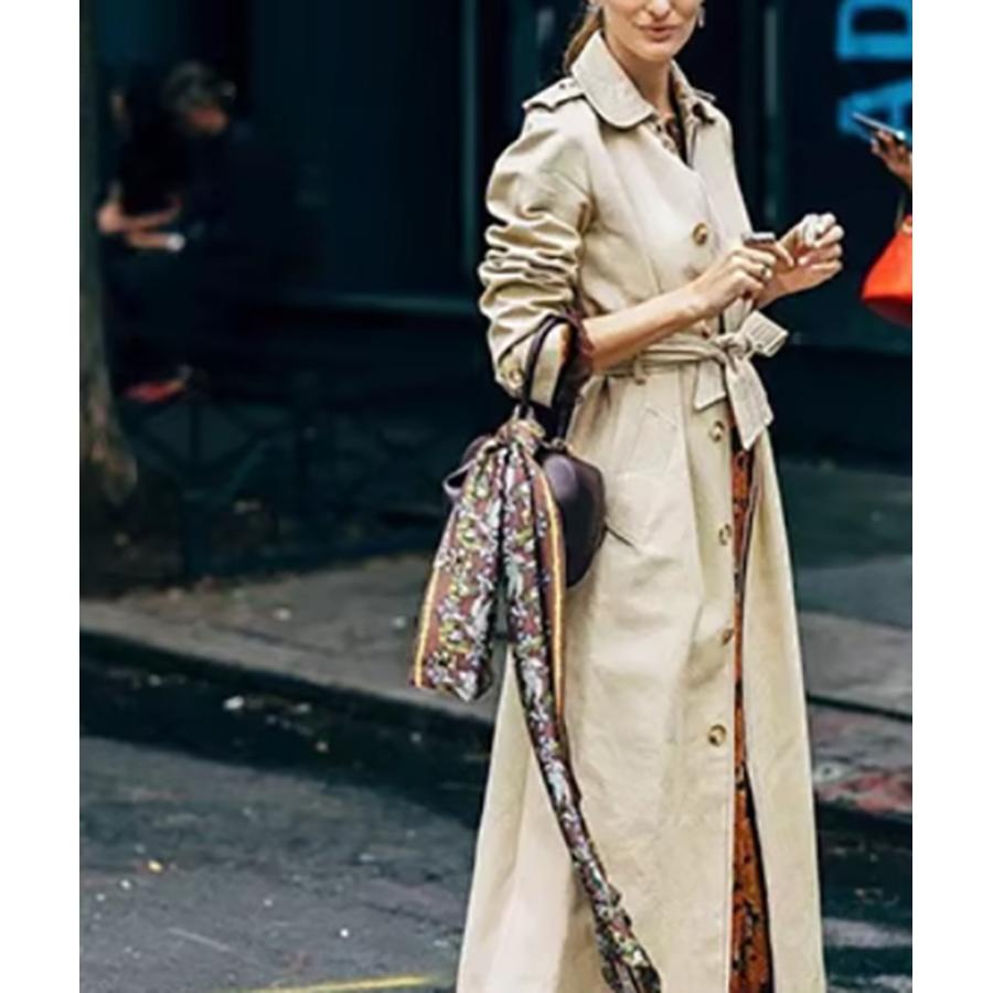 ブランド レディース ギフト 正方形 スカーフ バンダナ シルク風 ネッカチーフ 024-322 - 画像 (3)