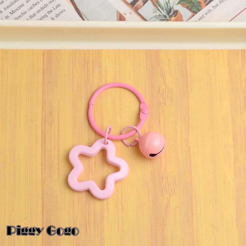 キーリング キーホルダー バッグチャーム 小物 雑貨 メンズ レディース 男女兼用 星 スター 鈴付き 音が鳴る 目印 チャーム お揃い おしゃれ カ - 画像 (2)