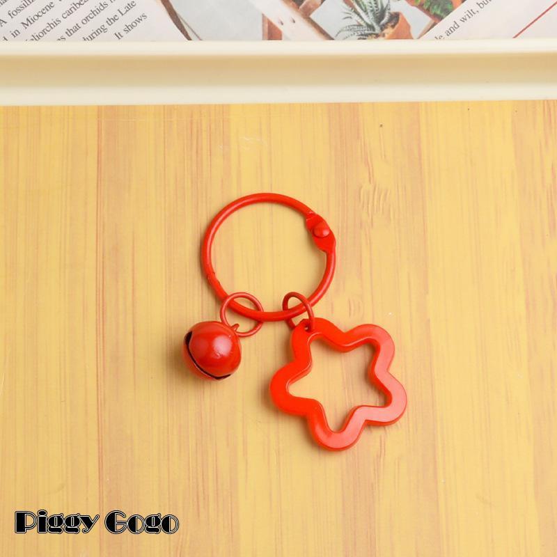 キーリング キーホルダー バッグチャーム 小物 雑貨 メンズ レディース 男女兼用 星 スター 鈴付き 音が鳴る 目印 チャーム お揃い おしゃれ カ - 画像 (4)