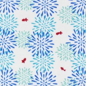 ハンカチ タオル セミウォッシュ さわやか花火 濱文様 ガーゼ パイル 贈り物 可愛い プレゼント 返礼 捺染 ケイス 日本製 【4枚以上で送料無料】