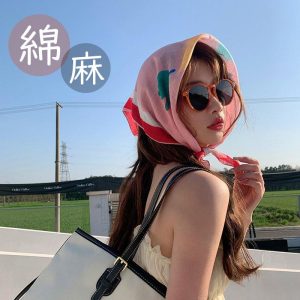 選べる12柄！ スカーフ バンダナ マルチウェイ レディース メンズ マルチスカーフ 綿 麻 首巻き バッグスカーフ 58*58 母の日