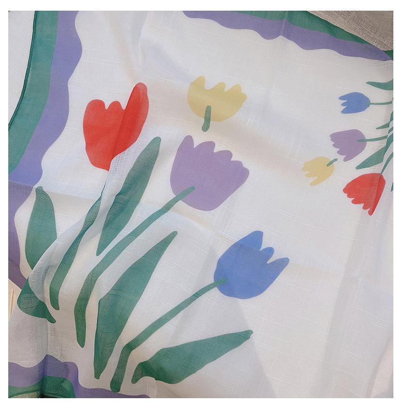 選べる12柄! スカーフ バンダナ マルチウェイ レディース メンズ マルチスカーフ 綿 麻 首巻き バッグスカーフ 58*58 母の日 - 画像 (9)