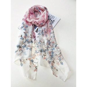 アクセサリー レディース スカーフ 1個 レトロ フローラル柄 軽量 通気性のあるスカーフヘアバンド、日常着用に優雅