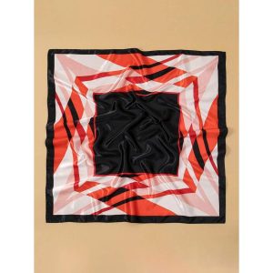 アクセサリー レディース スカーフ 1個 ボヘミアン調 90*90cm プリントフェイクシルクサテンスカーフ、プロフェッショナル